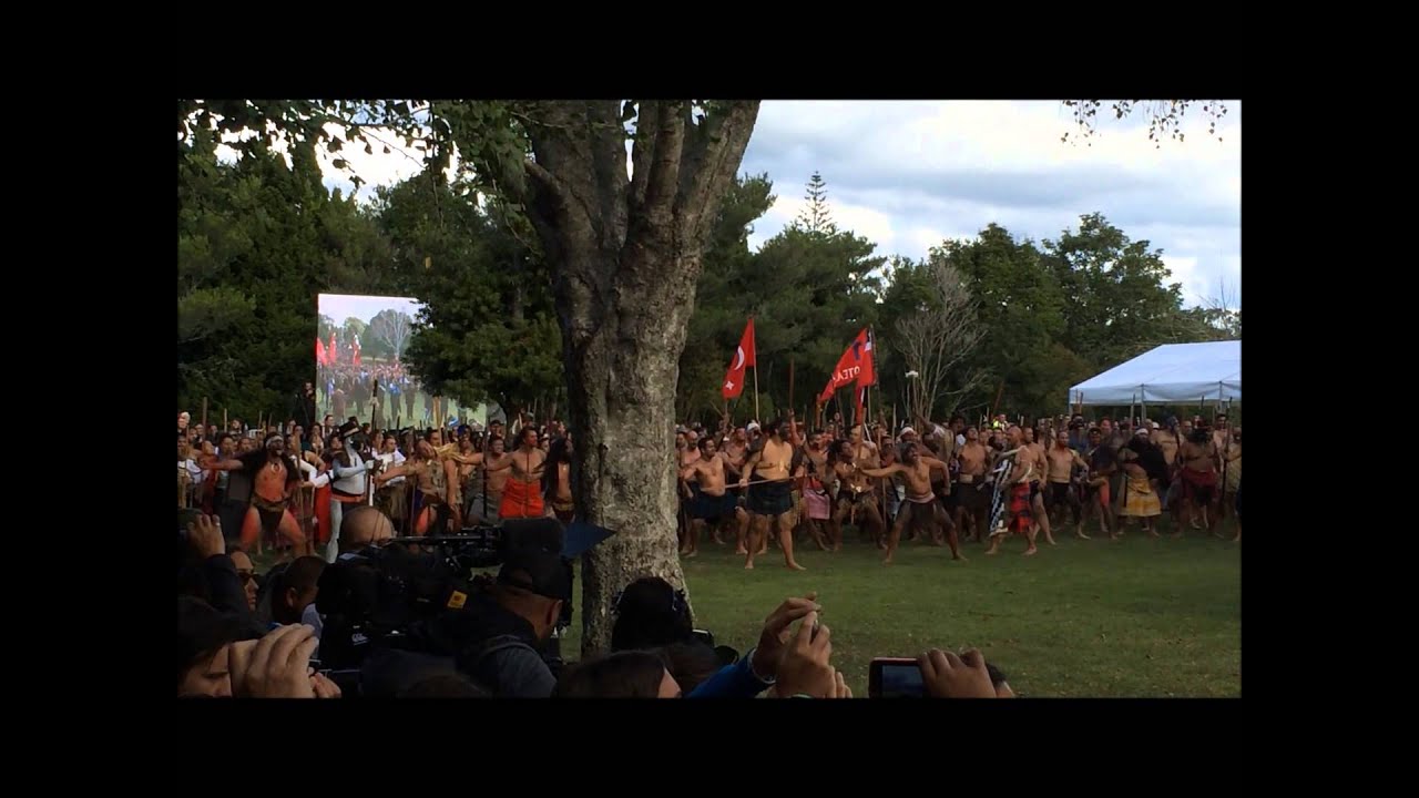 600+ Maori Warriors Kapa Haka Gate Pa Commemoration 2014