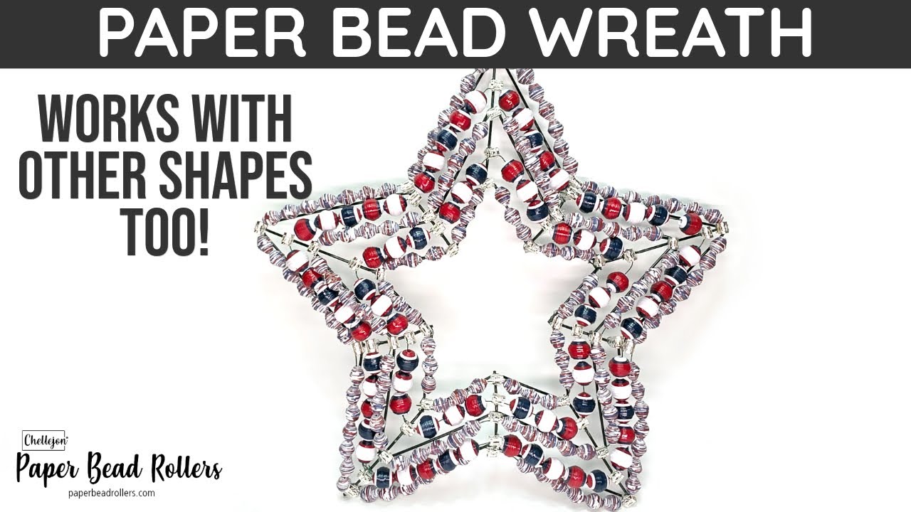 Paper Bead Wreath Tutorial  for 4th of July