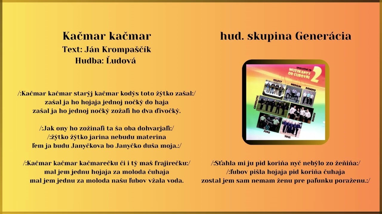 Muzikanty od Ľubovni 2, GENER&Aacute;CIA, Kačmar, Pri&scaron;ol čas, Videorohaľ