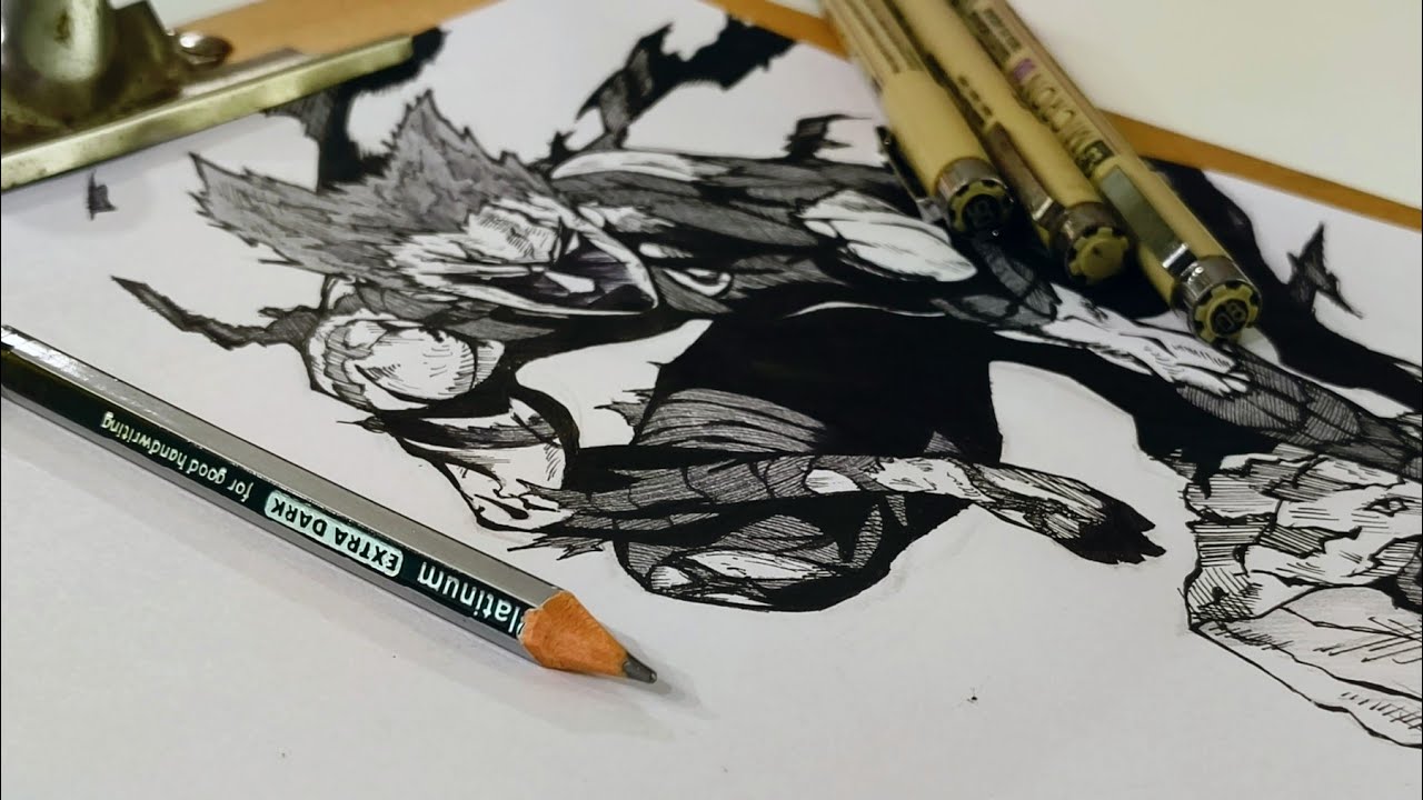 Drawing Garou || Hero Hunter || #onepunchman 