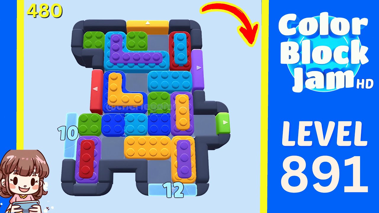 Color Block Jam Level 480 (891) Solution Walkthrough