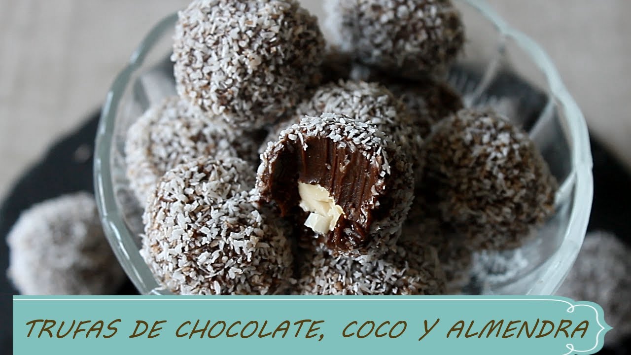 CUANDO PRUEBES ESTAS DELICIOSAS TRUFAS DE CHOCOLATE, ALMENDRA Y COCO, NO PARARÁS DE HACERLAS!!