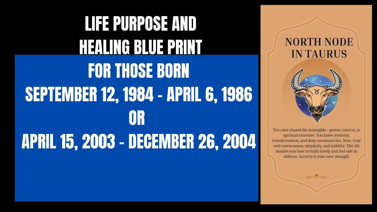 your life purpose by birth year: north node in taurus. #astrology #healing