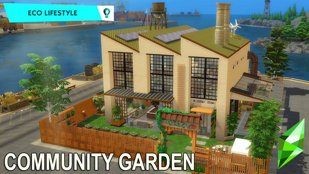 COMMUNITY GARDEN // ECO LIFESTYLE // Sims 4 Speed Build // NoCC