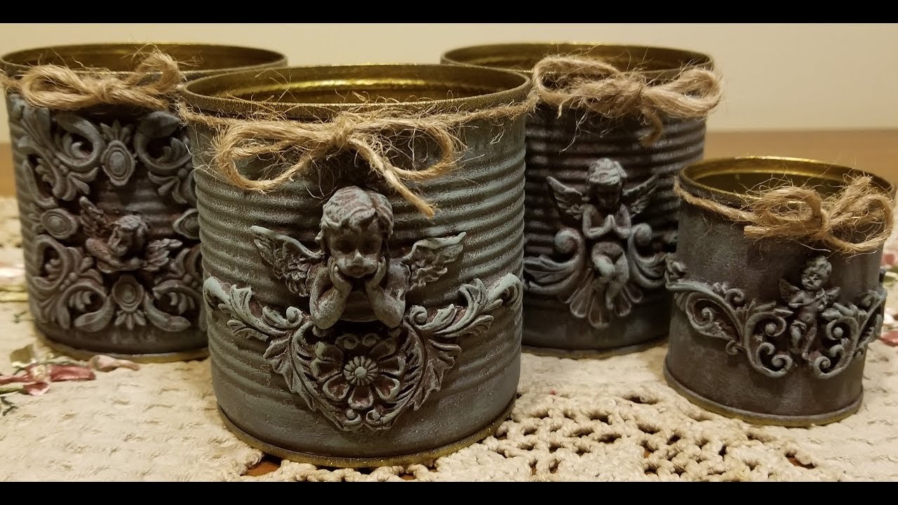 Не выбрасываем консервные банки! DIY.  Decor cans.