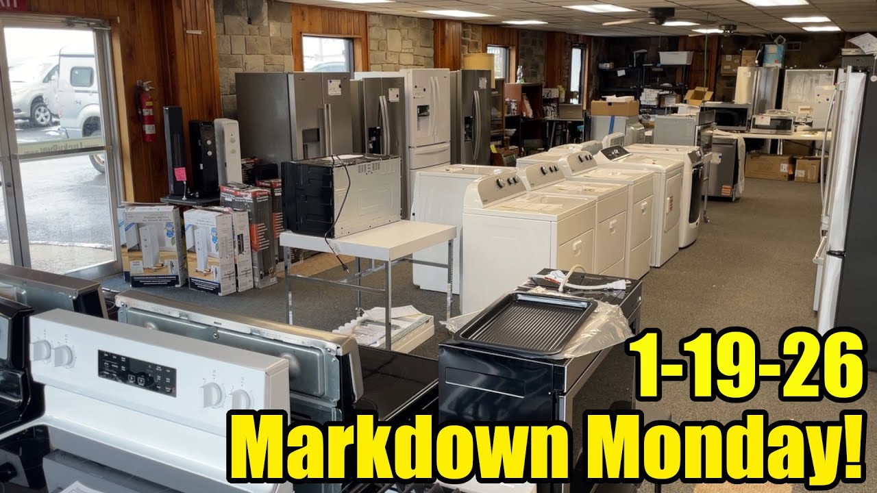 Markdown Monday video, 1-19-26.  Check out the newest Scratch & Dent Appliances at The Lucky Penny!
