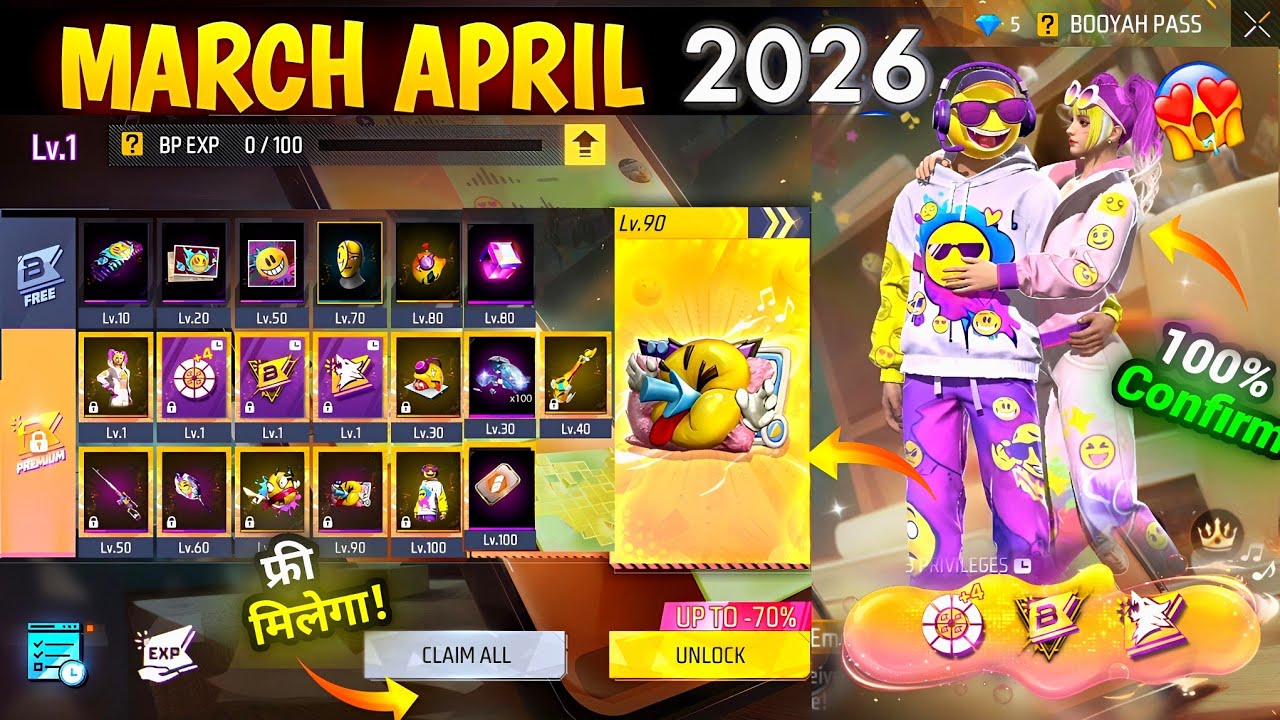 Next Booyah Pass Free Fire🔥🤯🥳| March Booyah Pass Free Fire 2026 | April Booyah Pass Free Fire 2026