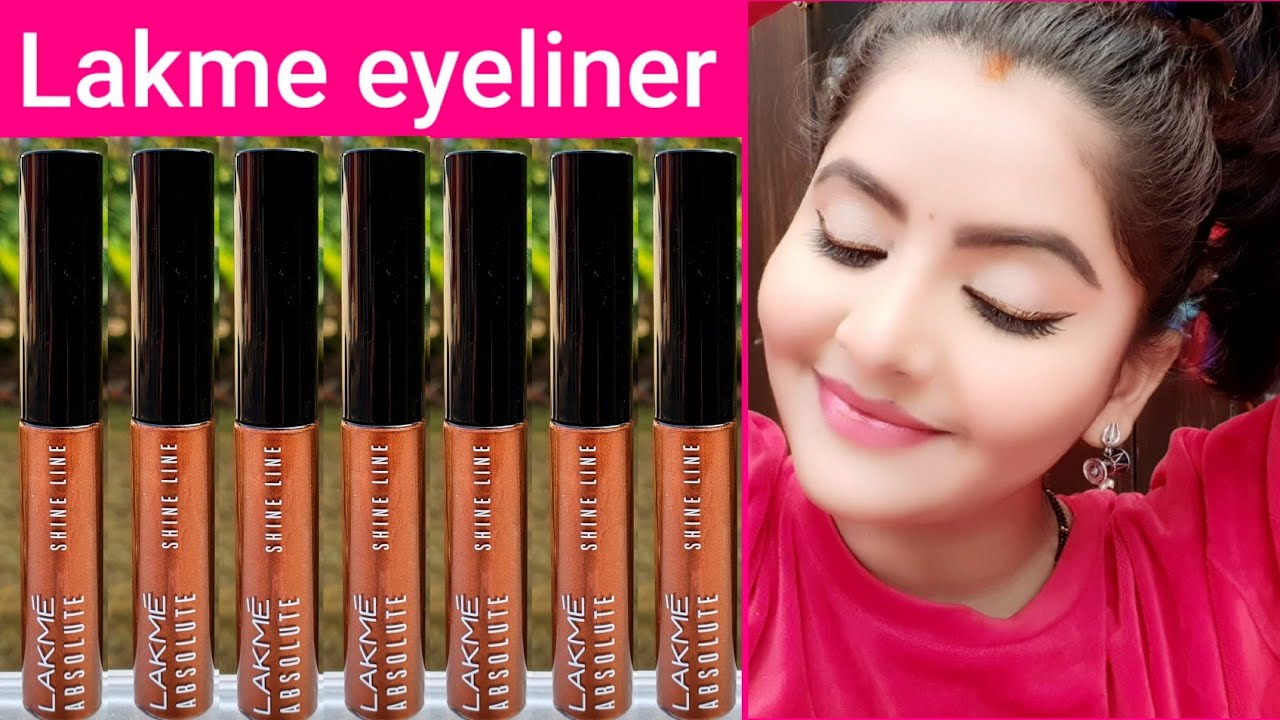 Lakme Absolute Shine Line Eye Liner Shimmer Bronze review & demo | RARA | LAKME absolute eyeliner |