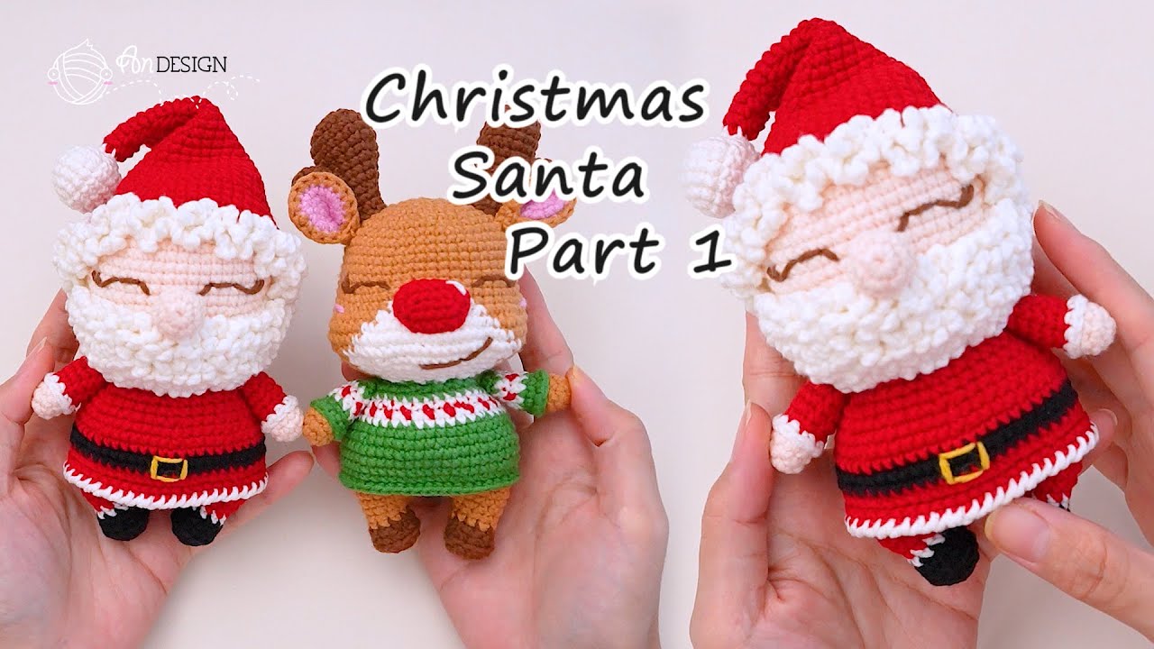 Merry Christmas! How to Crochet Santa Claus – Holiday Crochet Tutorial Part 1