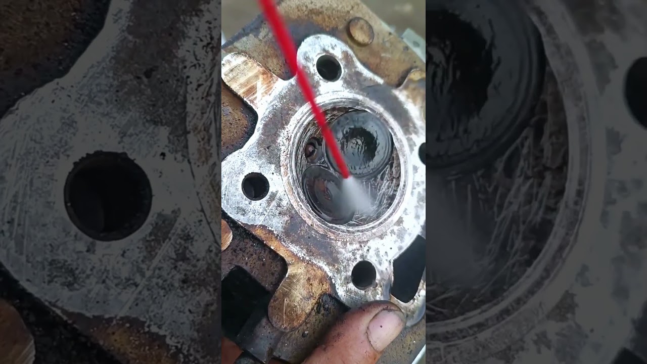 Motorcycle engine carbon slag cleaning process