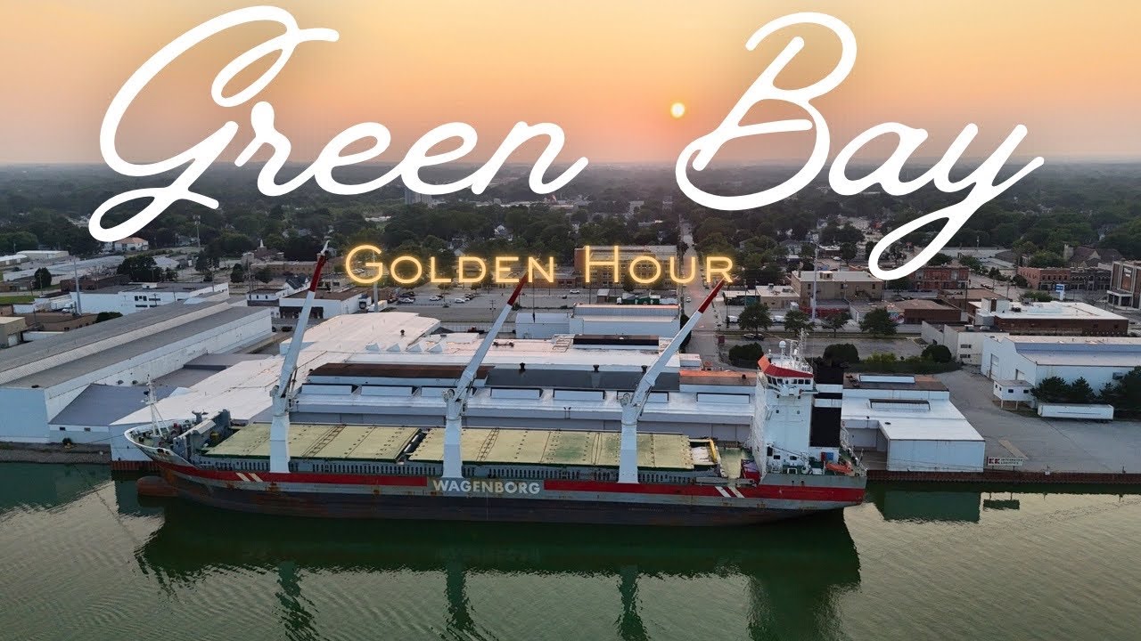Golden Hour Green Bay WI | Fox River Drones