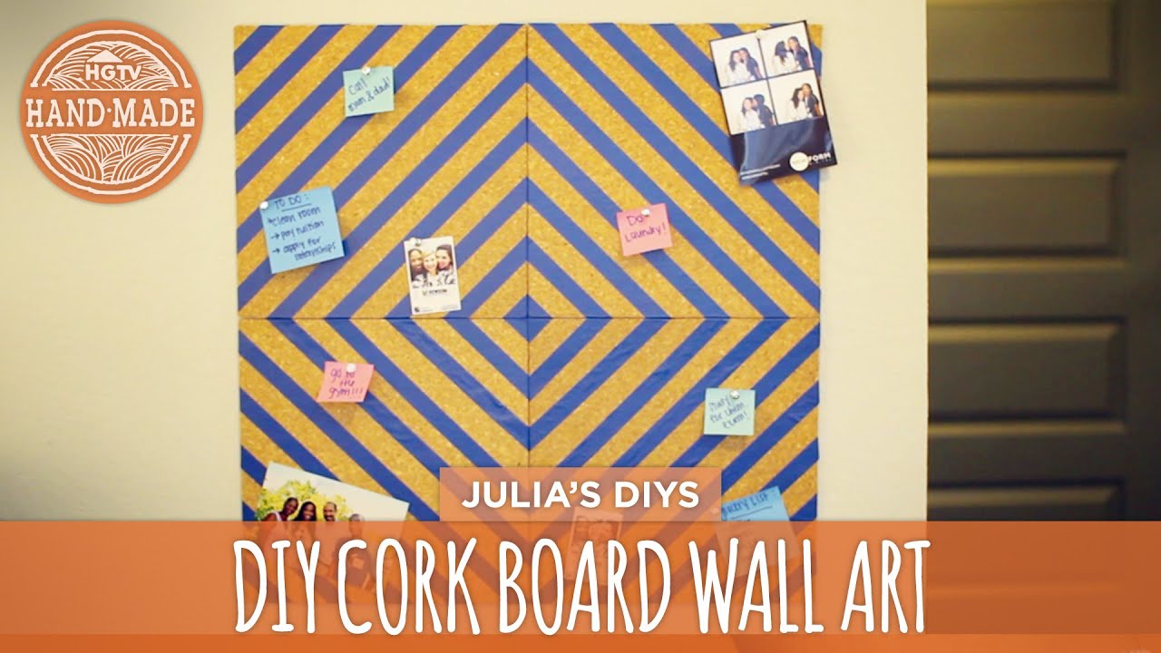 Quick and Easy Cork Board Wall Art | Bulletin Board Ideas