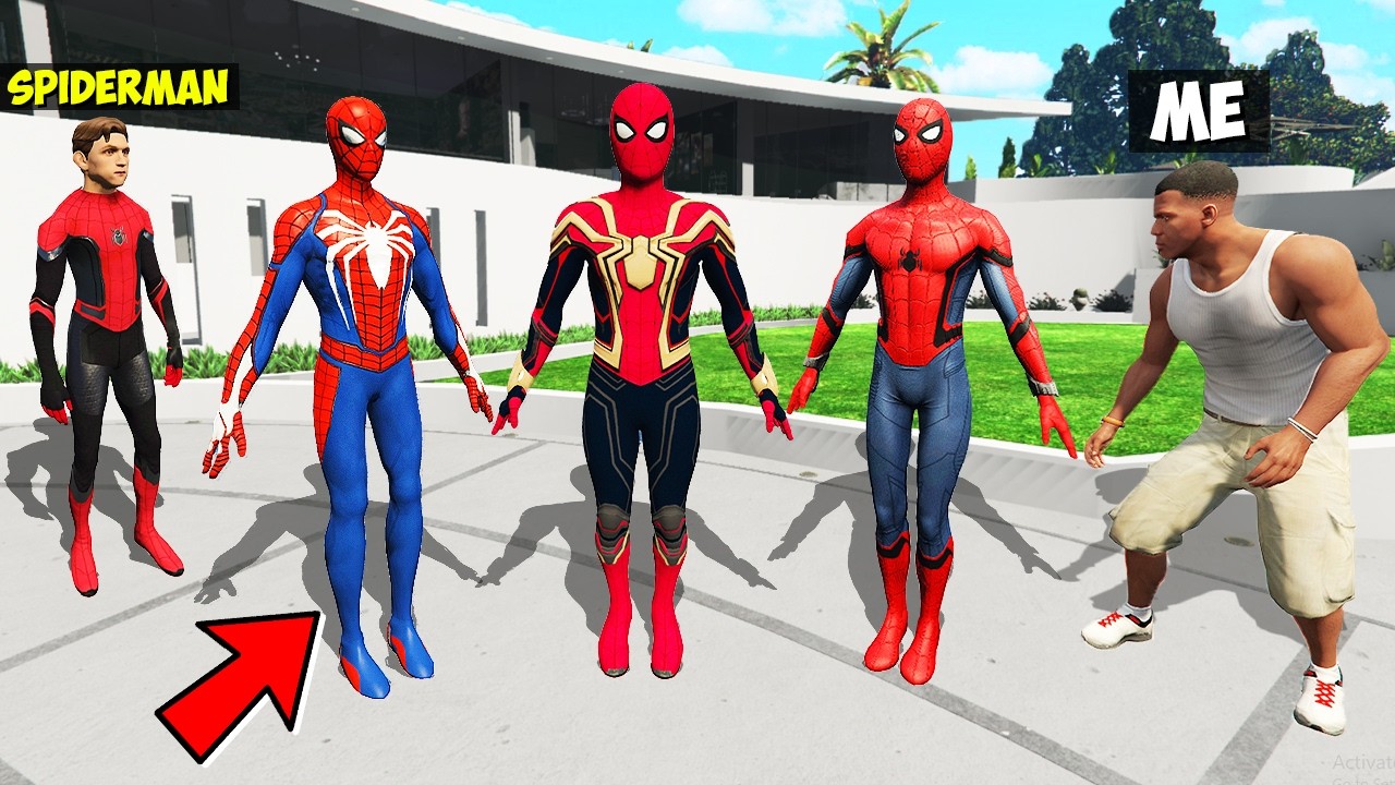 I Stole EVERY SPIDER MAN SUIT From SPIDER MAN in GTA 5!