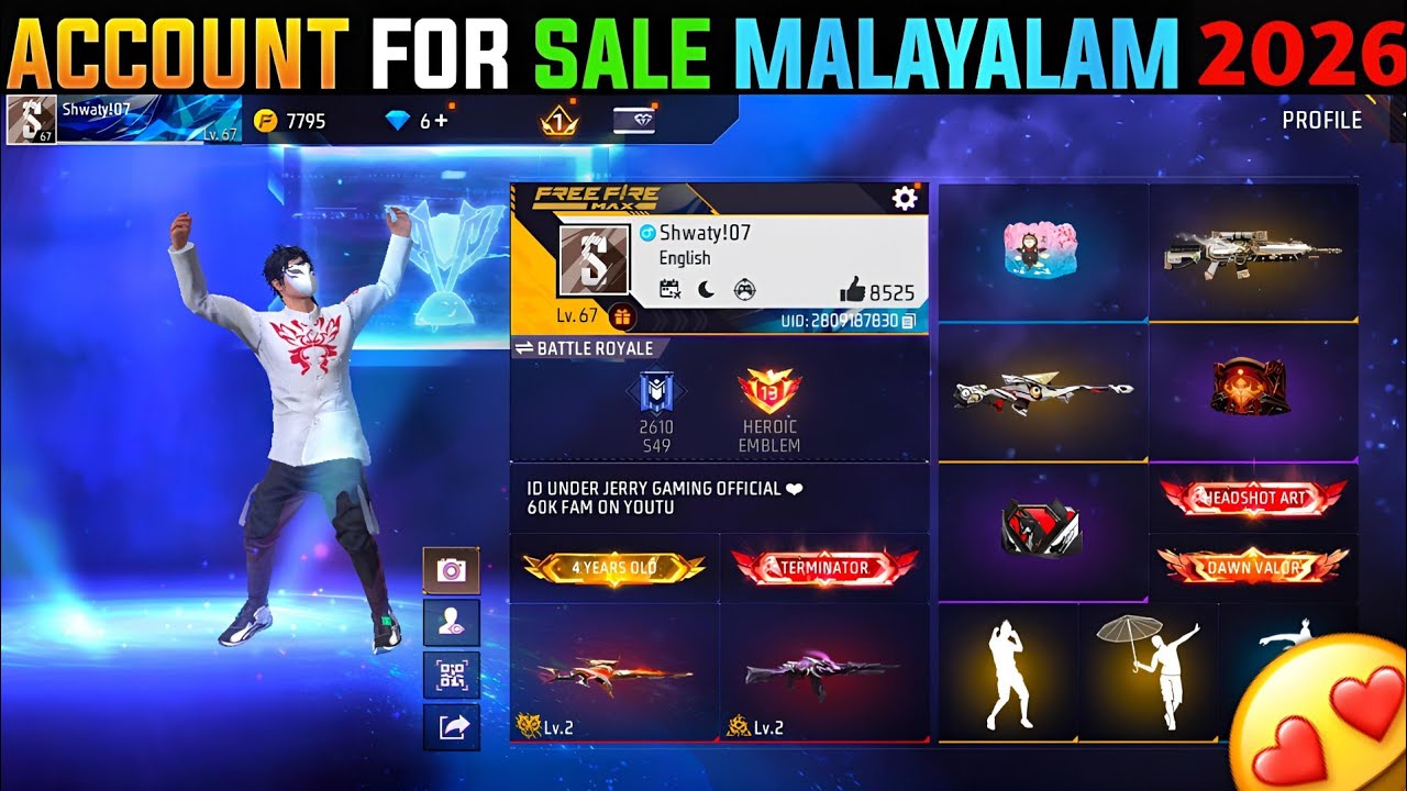 ഇത്ര കുറഞ്ഞ വിലക്കോ 😱🤯 free fire account sale malayalam 🤝