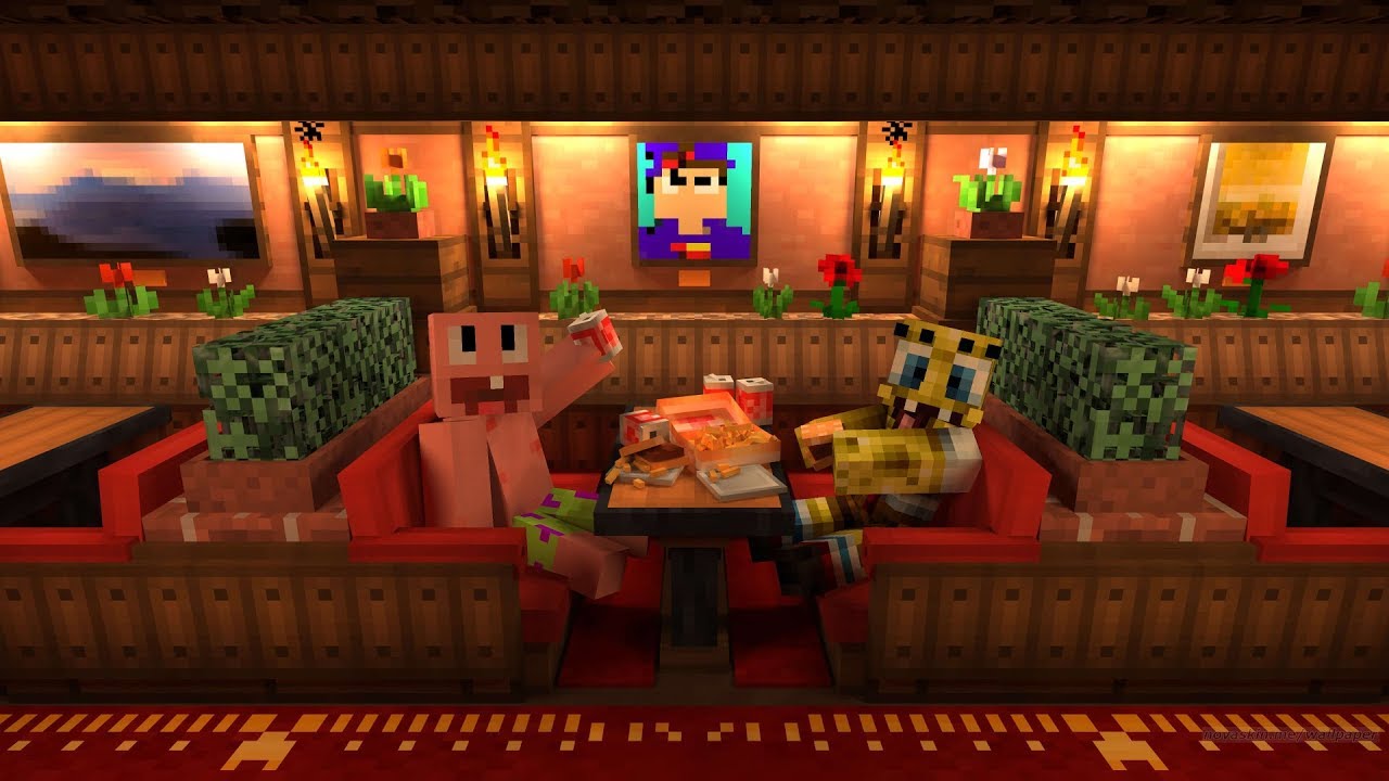 MINECRAFT MACHINIMA BOB ESPONJA EP 13: Novo Hambúrguer de Siri
