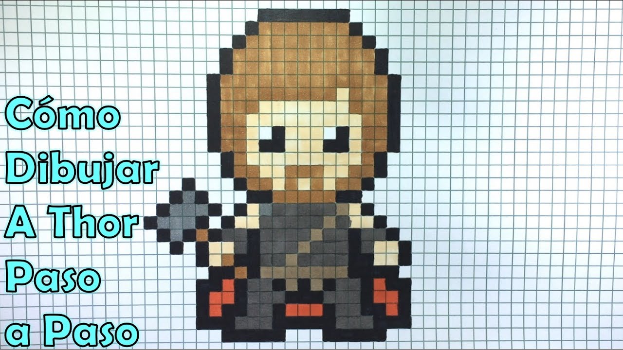 Cómo Dibujar a Thor en 8-bit o Pixel Art! TUTORIAL PASO A PASO