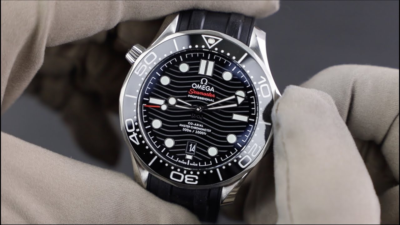 Omega Seamaster Diver 300M Black Rubber Strap 210.32.42.20.01.001 Unboxing Video