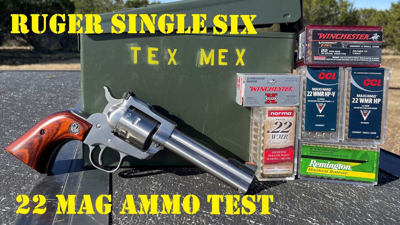 Ruger Single-Six Convertible 22 magnum ammunition test