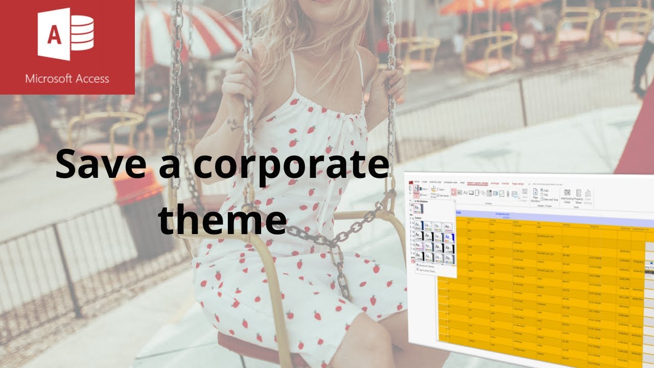 How to add a corporate theme to Microsoft Access forms and reports