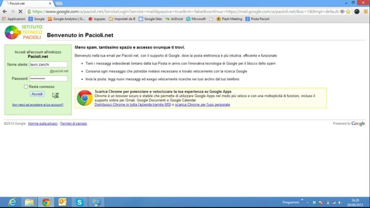 Nuvola Pacioli   posta elettronica videotutorial