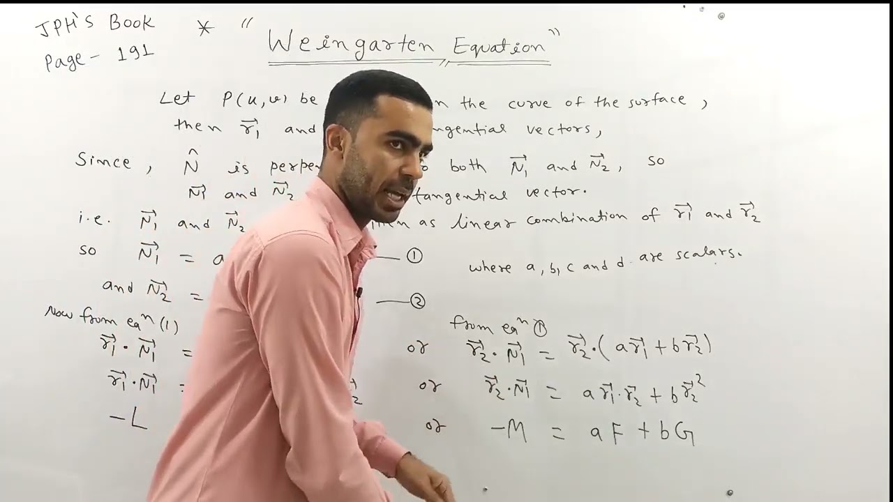 Weingarten equation,msc previous Differential Geometry, unit 2nd, paper 4th, shekhawati university