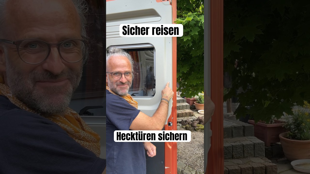 Sicher reisen im Camper - Heckt&uuml;ren sichern - Einbruchschutz #camper #vanlife #p&ouml;ssl #m&auml;des