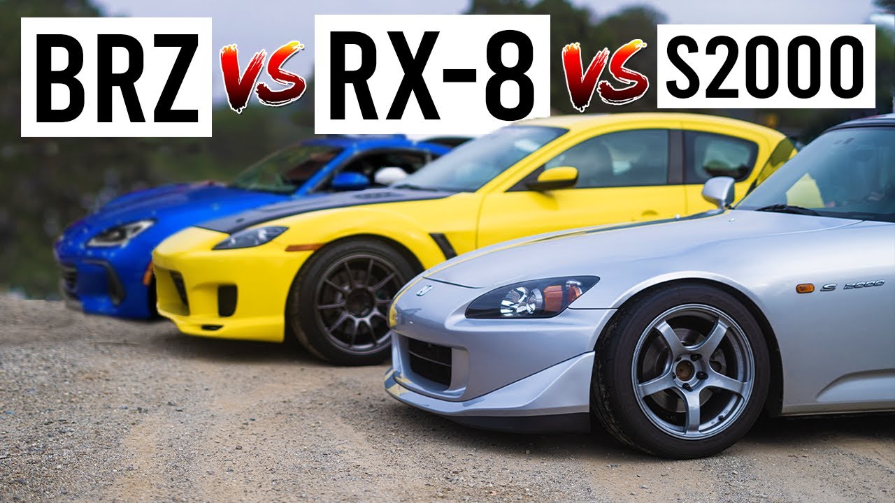 Лучший бюджетный спортивный автомобиль JDM | Subaru BRZ против Honda S2000 против Mazda RX-8