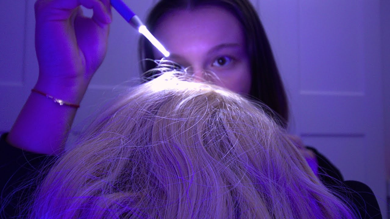 ASMR Scalp Clinic, Parting + Checking Your Scalp *It's Very Damaged*