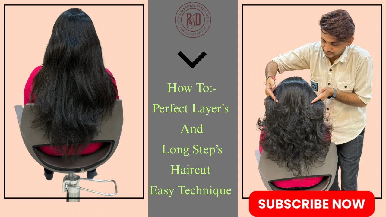 How To Perfect Layers And Long Steps Haircut in Easy Technique | Ladies Haircut | Face Shape Style 