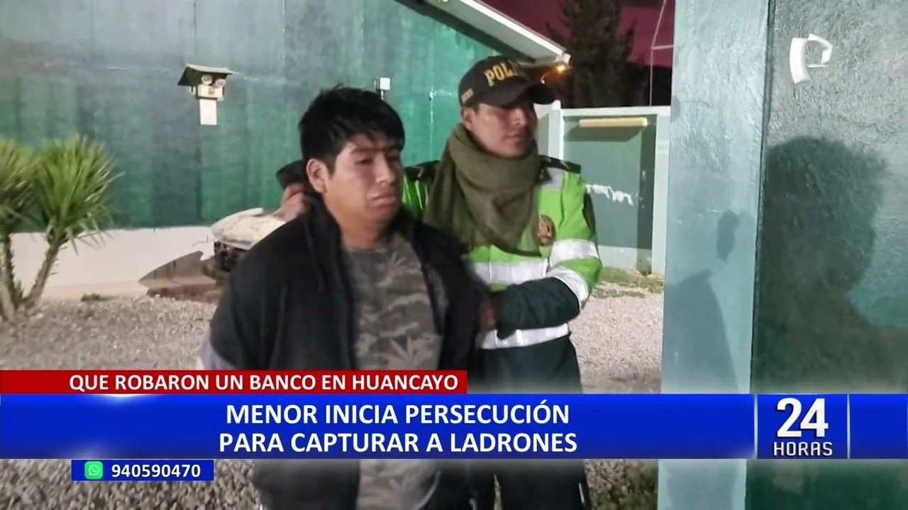 Huancayo: niña se enfrenta a ladrones de banco y evita asalto
