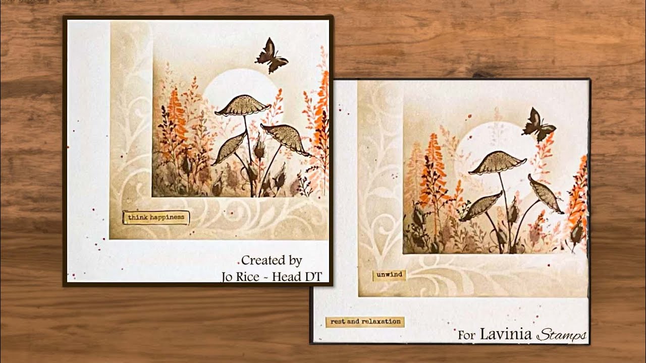 Thistlecap Mushrooms with a Vintage Twist by Jo Rice - A Lavinia Stamps Tutorial