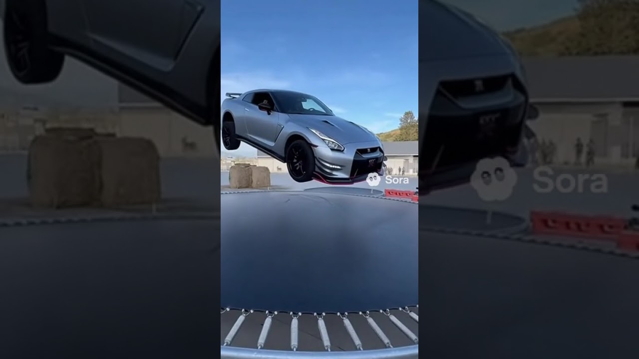 GTR bouncing on a trampoline