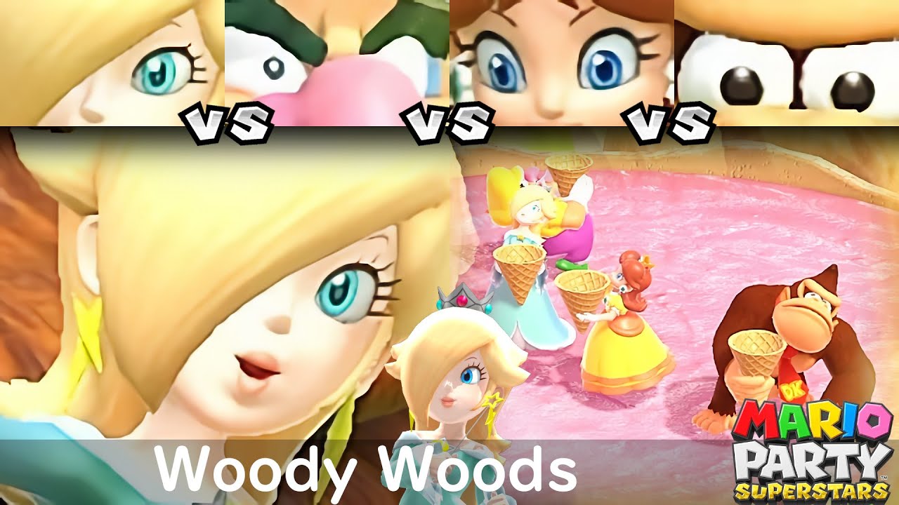 Mario Party Superstars Rosalina vs Wario vs Daisy vs Donkey Kong