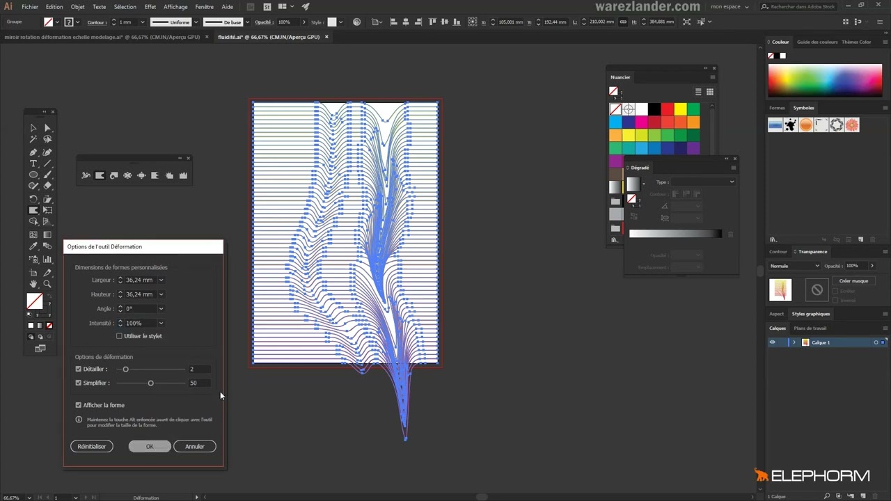 Maîtrisez l'outil de déformation et de fluidité d'Illustrator