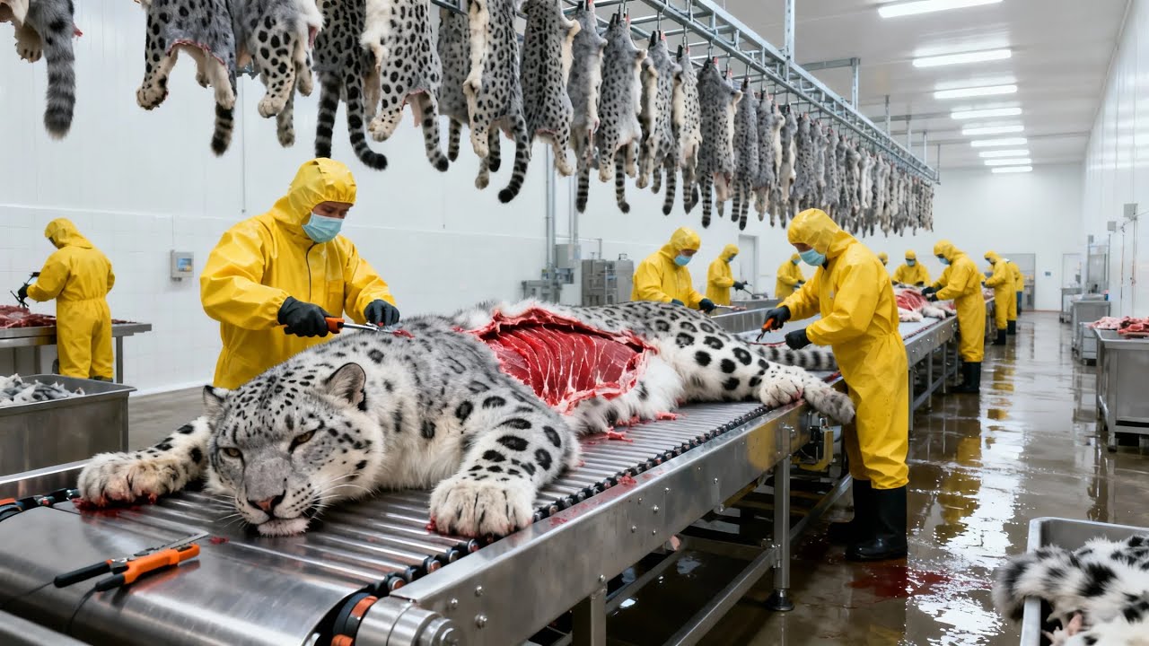 Inside the Snow Leopard Factory: Crafting Ultra-Rare Coats from "Mountain Ghosts" (Full Process)