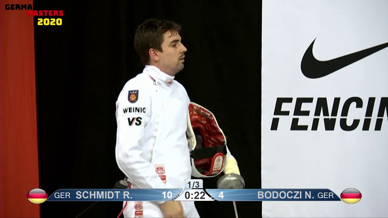 German Masters 2020 Men Epee Individual Siegerlauf B 1 SCHMIDT vs BODOCZI