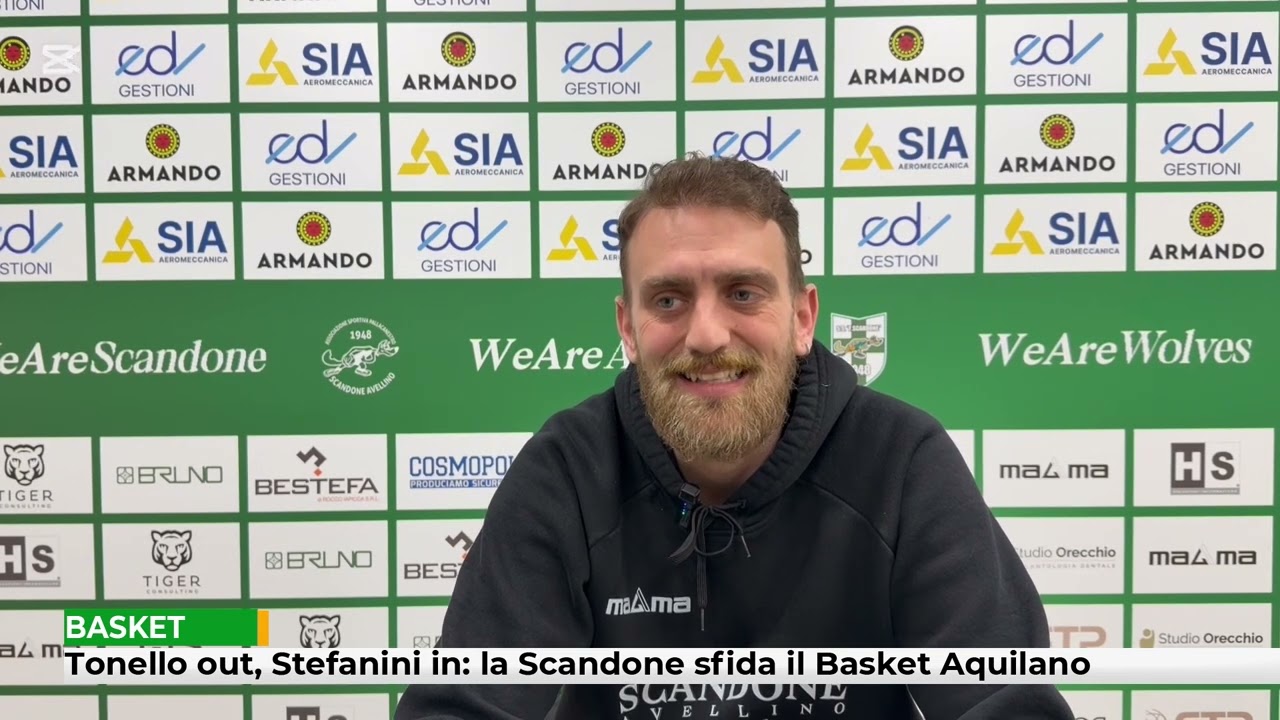 Tonello out, Stefanini in: la Scandone sfida Basket Aquilano