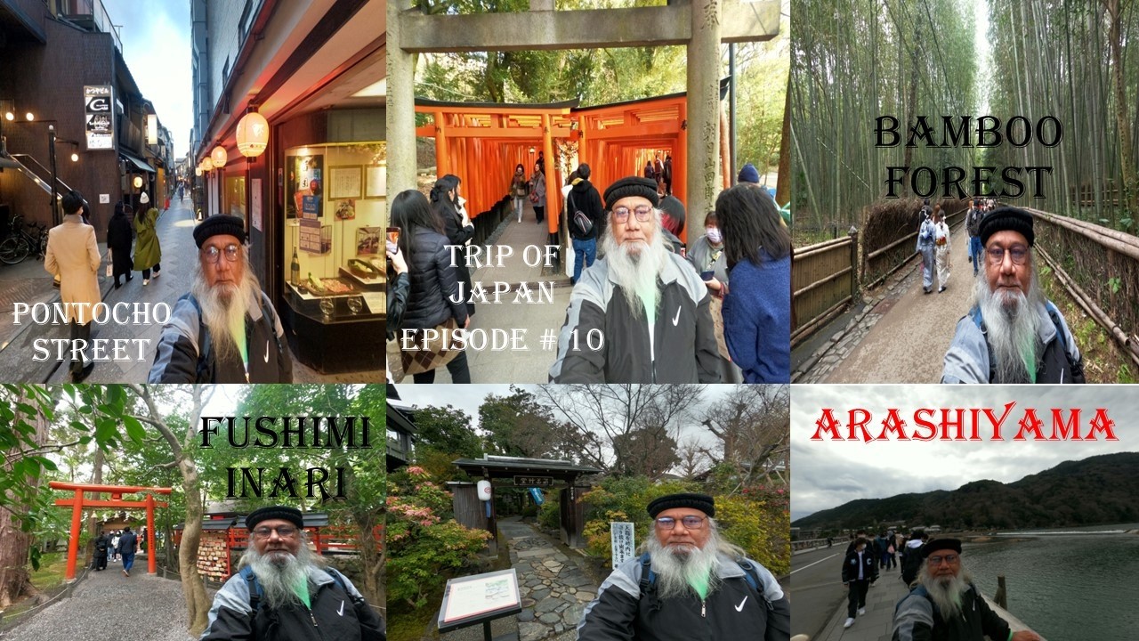 Trip to Japn; Episode # 10; Kyoto Exploration; Arshiyama, Bamboo Forest, Fushimi Inari & Pontocho