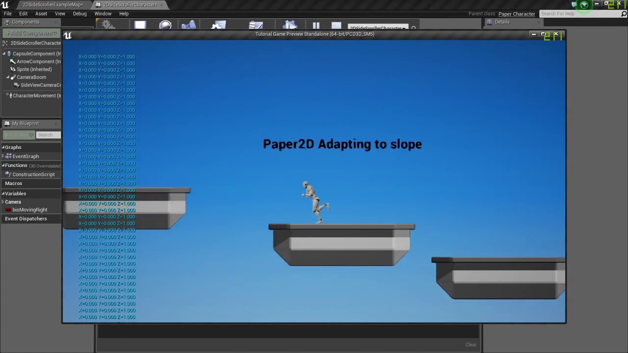 How to make Paper2d Character adapt to slope || Unreal Engine 4