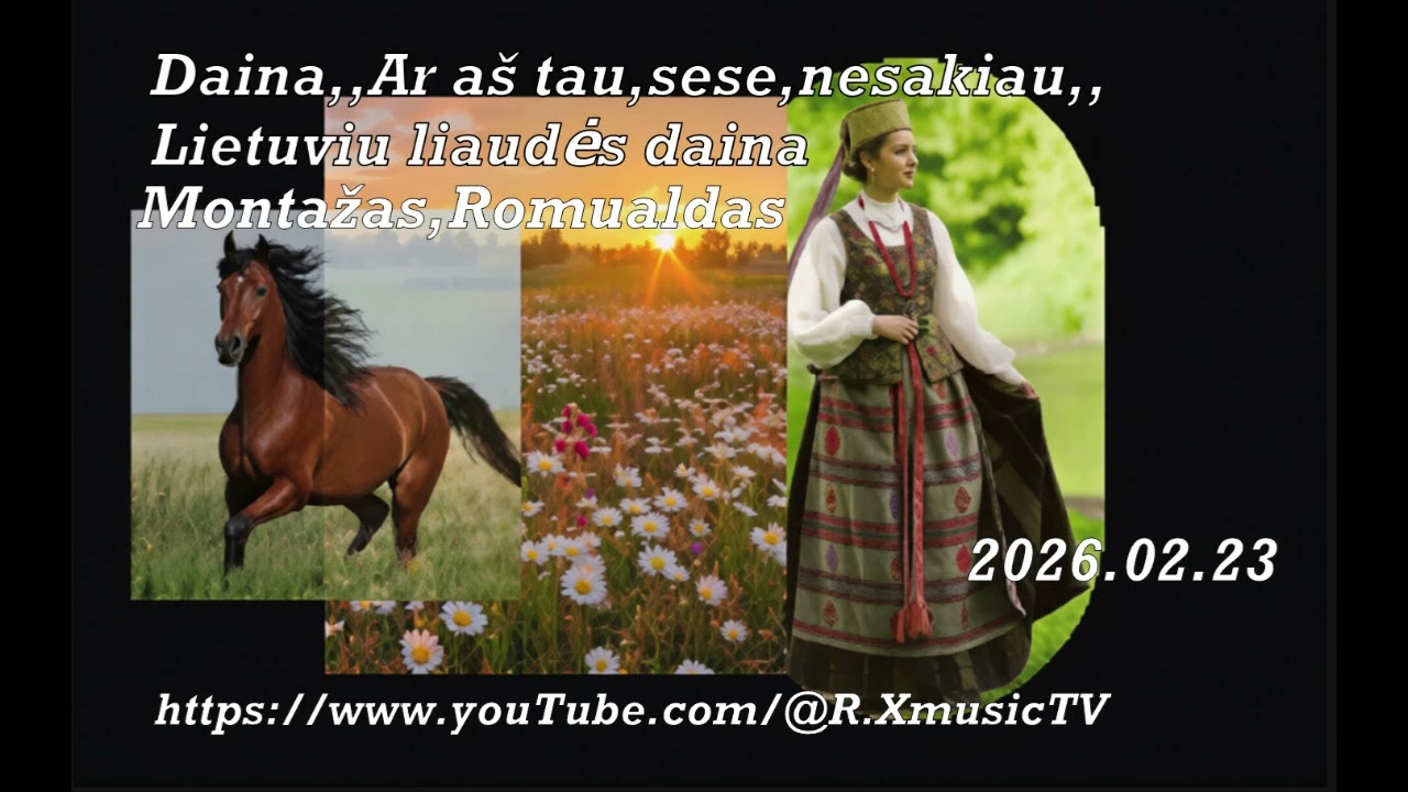 Daina,,Ar aš tau,sese,nesakiau  Lietuviu liaudės daina Montažas,Romualdas