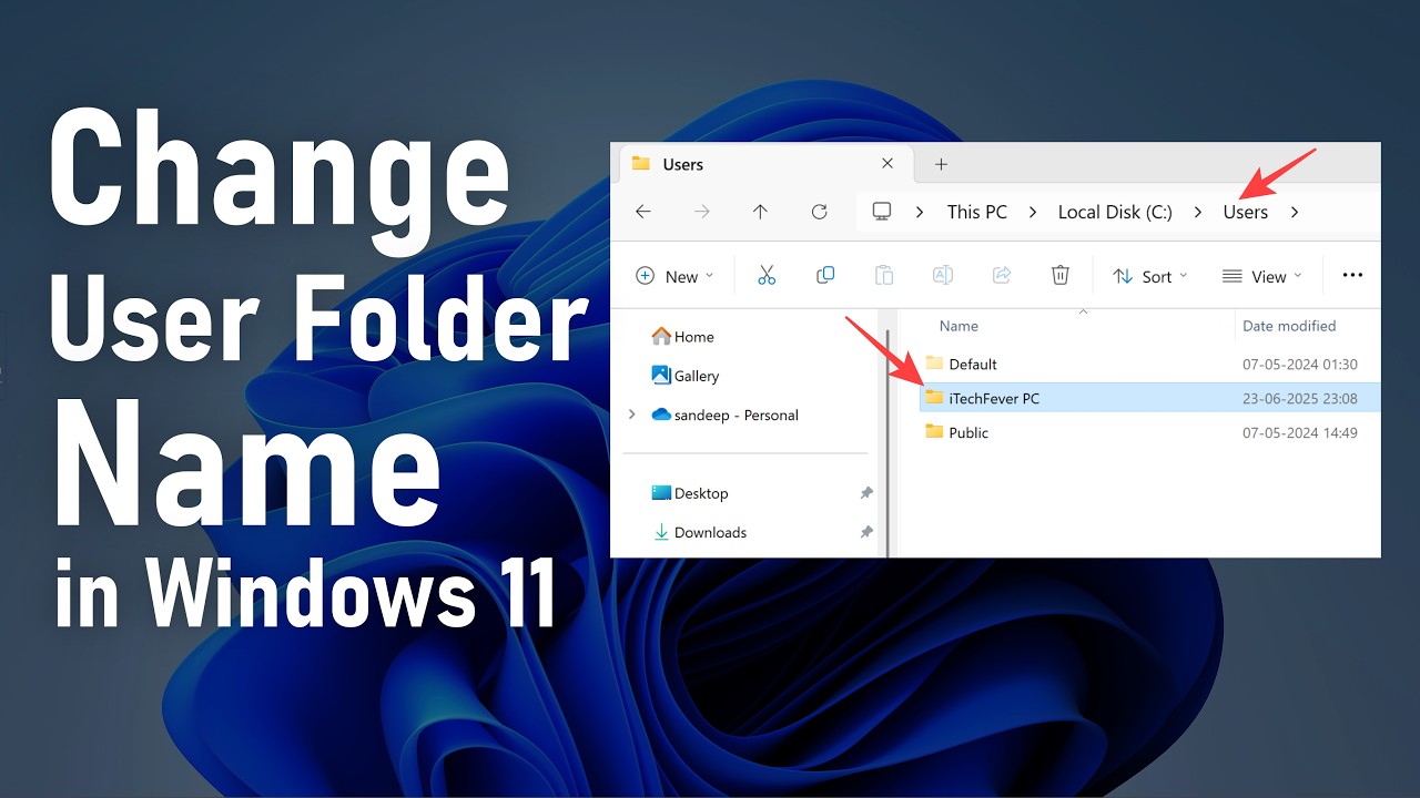 How to Change User Folder Name in  Windows 11 | 2 Safe Ways