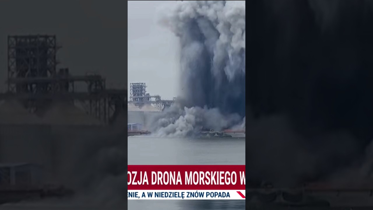 Eksplozja drona morskiego w rumuńskim porcie Konstancja nad Morzem Czarnym