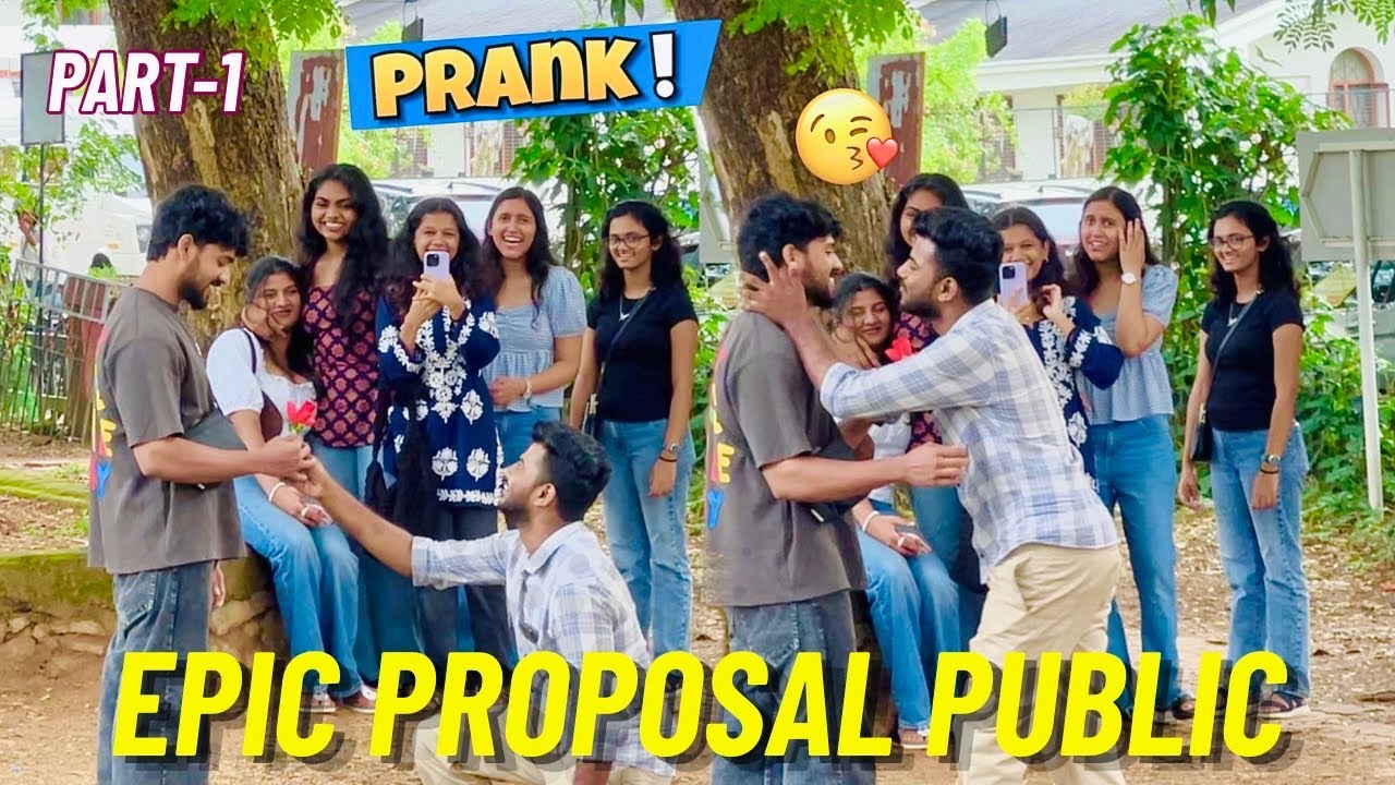 Epic proposal public 👀🔥നിന്നെ ആർക്കും വിട്ടുകൊടുക്കില്ല!😂 Part-1 #prank 