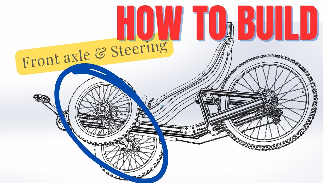 How to build a recumbent trike.The most important bit first, front wheels and steering.