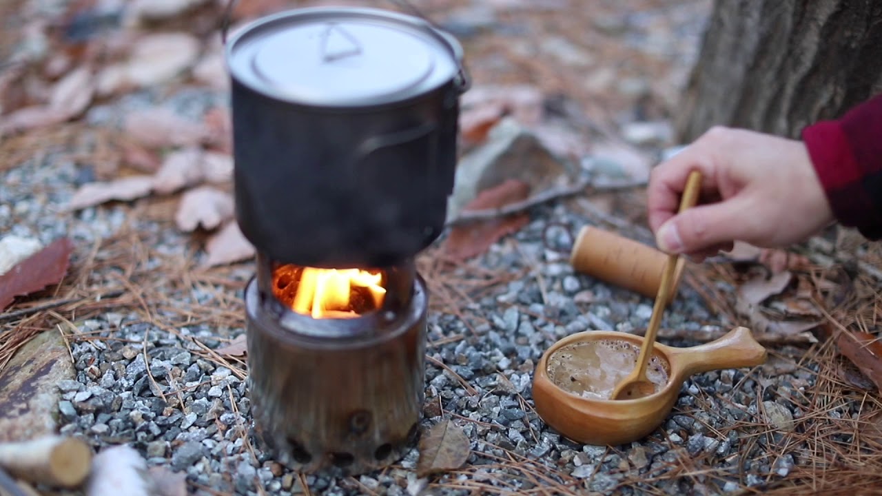 Coffee time in the woods #Kuksa #Bushbuddy #쿡사 #부시버디 #솔로캠핑