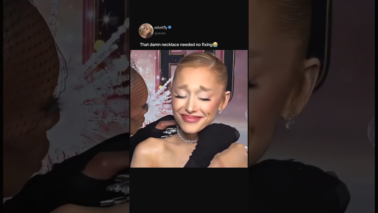 That damn necklace of Ariana Grande needed no fixing by Cynthia Erivo😭