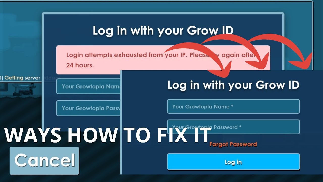 3 ways to fix login attempts exhausted from your IP|| GROWTOPIA