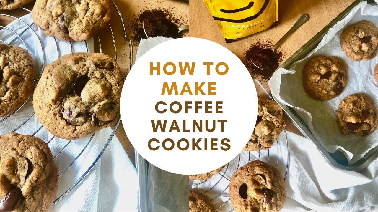 how to make coffee walnut chocolate chip cookies - easy recipe with Coffee Friend (ad)