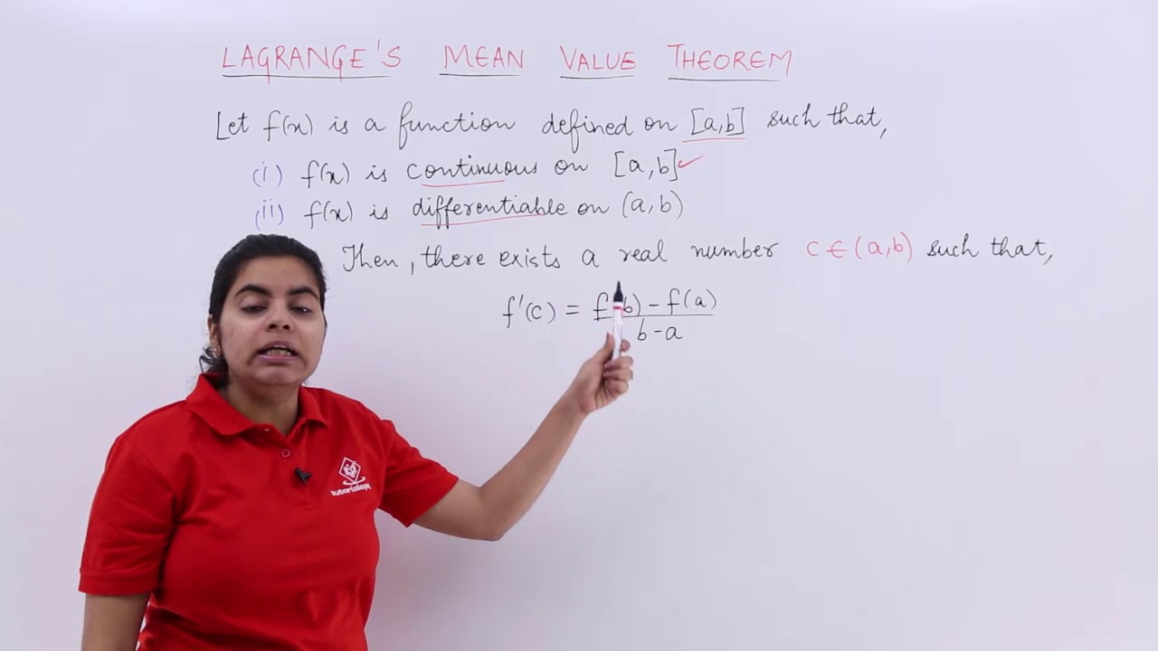 Class 12th &ndash; Lagrange's Mean Value Theorem Overview | Tutorials Point