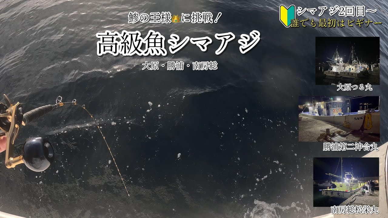 🔰誰でも最初はビギナー【2年ぶり再挑戦シマアジ】痺れるっ！大原つる丸・勝浦第二沖合丸・南房総松栄丸　#シマアジ　#船釣り　#釣り